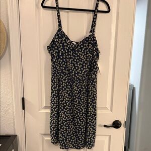 NWT Women's blue and yellow flower print dress.
